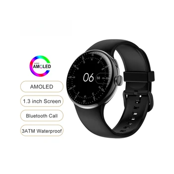 1,3-дюймовые AMOLED смарт-часы для мужчин с Bluetooth-вызовом, 24-часовой кислородный монитор сердечного ритма, спортивные умные часы для женщин для Xiaomi