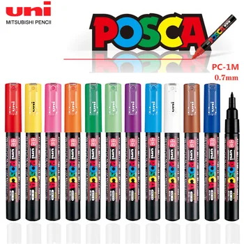 1 Ручка-маркер UNI Ball POSCA PC-1M POP Poster Pen/Реклама Граффити 0,7 мм Художественные Канцелярские Принадлежности Многоцветные Дополнительные товары для рукоделия
