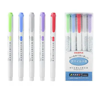 1 Шт Mildliner Двуглавый маркер-хайлайтер, Японская Флуоресцентная ручка, цветные маркеры для рисования, Креативные Канцелярские принадлежности