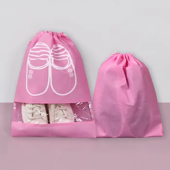 1 шт., водонепроницаемая косметичка для путешествий, переносная сумка для хранения обуви, нетканая сумка на шнурке, сумка-органайзер для обуви