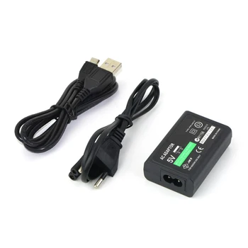 10 шт. Зарядное устройство EU Plug Блок питания Адаптер переменного тока 100-240 В с USB-кабелем для зарядки данных Шнур Для PlayStation PSVITA PS Vita PSV 2000