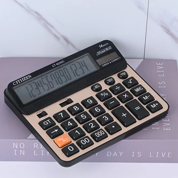 14-значный электронный калькулятор Настольные калькуляторы с большим экраном Домашний офис Школьные калькуляторы Инструменты финансового учета