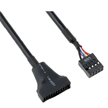 15 см Настольный 19pin USB 3,0 штекерный разъем к 9pin USB 2,0 женский порт Кабель Comversion 9 Pin к 20p USB3.0 адаптер заголовка