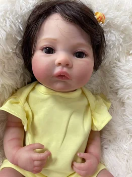 18-дюймовая луговая кукла-реборн во все тело, Размер новорожденного ребенка, реальное изображение, Ручная работа, Видимые вены