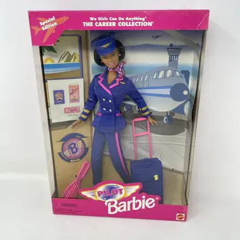 1997 Пилотная Барби, мы, девочки, можем все, Коллекция Career 18368 Брюнетка