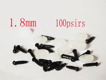 200 шт. миниатюрных черных пластиковых игрушечных глаз/кукольных глаз-1,8 мм
