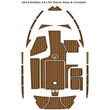 2014 Malibu 23 LSV, Платформа для плавания, Кокпит, Коврик для лодочной пены EVA, Тиковый коврик для пола