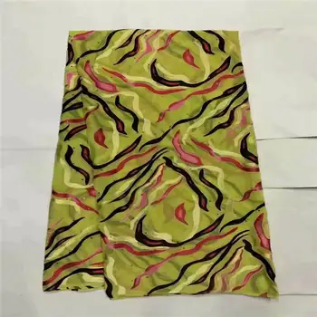 2020 Модная высококачественная африканская мягкая шелковая шифоновая ткань 5 ярдов для одежды с аккуратной вышивкой на материале шелковой ткани.L8827