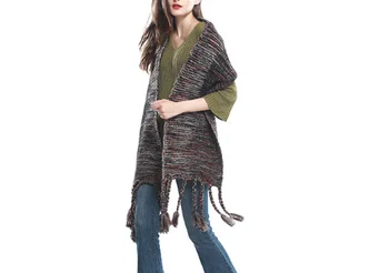 2022 Новый модный Женский Классический шарф, зимняя теплая шаль и обертка из пашмины с длинной кисточкой, женский платок, толстое одеяло