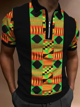 2023 Высококачественная новая весенне-летняя мужская рубашка поло на молнии из полиэстера и жаккарда, повседневный дизайн и цвет для вечеринок, мужская