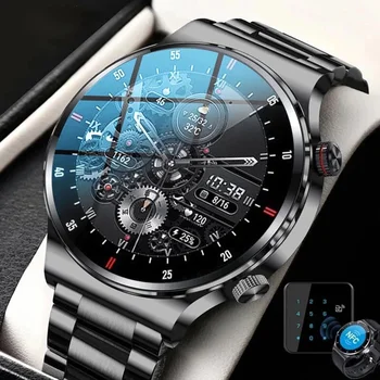 2023 Новые Смарт-часы Мужские с Большим Экраном, Большой Аккумулятор, Фитнес-Трекер, Bluetooth-вызов, Спортивные Умные Часы, Мужские для Apple iPhone XS MAX