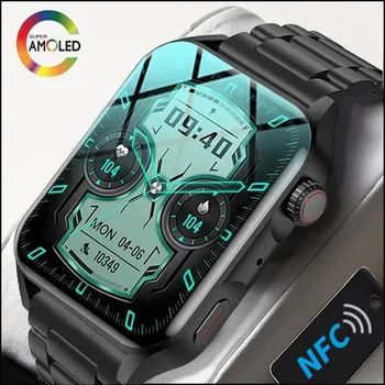 2023 Новые Смарт-часы с NFC Для Мужчин, AMOLED HD Экран, всегда отображающий время вызова по Bluetooth, IP68, Водонепроницаемые Спортивные смарт-часы Для Huawei