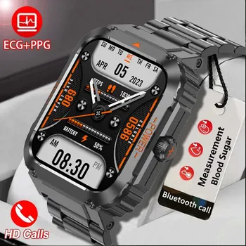 2023 Новые трехпробиваемые мужские умные часы ECG + PPG Bluetooth Call IP68 Водонепроницаемые NFC Женские умные часы для здоровья для Android и IOS