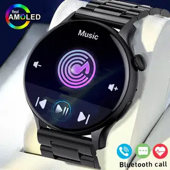 2023 Смарт-часы с AMOLED HD экраном для мужчин, NFC, Bluetooth, IP68, водонепроницаемый спортивный фитнес-трекер, Многофункциональные умные часы