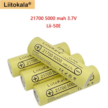 2ШТ LiitoKala 3,7 В Lii-50E 21700 5000 мАч Аккумуляторная Батарея 5C разряда Высокой Мощности батареи Для фонарика Фары инструменты