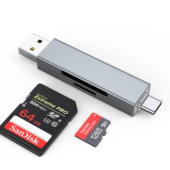 2в1 Устройство Чтения карт USB/Type-C USB 2,0 SD/Micro SD TF OTG Смарт-Адаптер для карт памяти для ноутбуков USB2.0 Устройства чтения карт SD