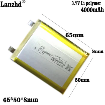 3,7 В 4000 мАч Перезаряжаемая полимерная литиевая батарея Li Lipo 805065 Для PSP GPS ipod PAD MID Портативный банк питания Медицинское оборудование