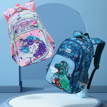 3 шт., школьный рюкзак с динозавром для мальчиков, школьная сумка для девочек, студенческий рюкзак, комплект с ланч-боксом, Пенал, школьная книга
