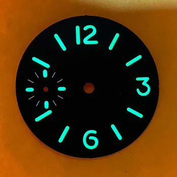 36 мм зеленый светящийся циферблат часов подходит для модификации часового механизма ETA6497/ST3600