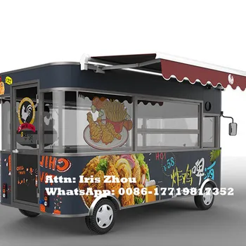 4,2 м Умный Электрический Уличный мобильный Продовольственный Автомобиль Тележки для быстрого питания Электрический Фургон для еды