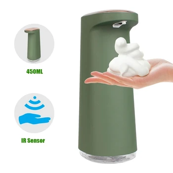 450мл пена жидкого мыла Дозатор ручной свободный USB перезаряжаемые портативный бесконтактный автоматический пенящийся для ванная комната кухня