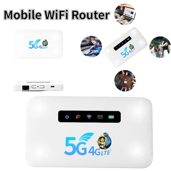 4G/5G Карманный Беспроводной Wi-Fi Маршрутизатор CAT4 150 Мбит/с WiFi Мобильный маршрутизатор 2400/2600 мАч со слотом для SIM-карты для путешествий на открытом воздухе