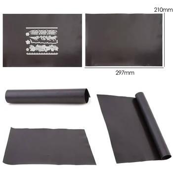 5 шт./10 шт. Магнитных листов формата А4, черные Гибкие Магнитные коврики для холодильника, для изготовления фотографий и картин, для резки, для хранения штампов 0,5 мм