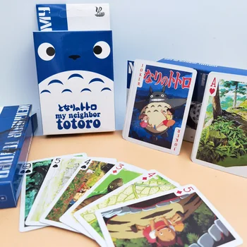 54 Листа/Комплект Покерных карт Хаяо Миядзаки Тоторо, коллекция персонажей комиксов, Игральные карты, Рождественские подарки