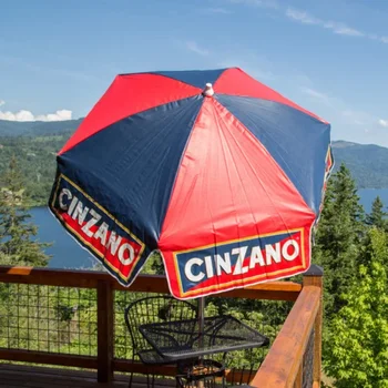 6 'Виниловый зонт Cinzano, основание зонта для патио, мебель для патио, открытый зонт