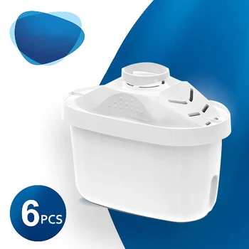 6ШТ Картридж для фильтра для воды BRITA MAXTRA + Plus-6 упаковок Белая Упаковка из 6 Фильтров для очистки воды От накипи Быстрая Доставка