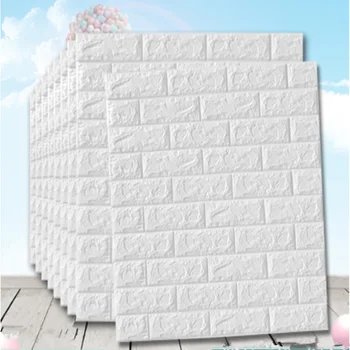 6шт 77x70 см Самоклеящиеся 3D Декоративные Панельные Наклейки на Стену для Спальни, Гостиной, Детской Комнаты, Домашнего Декора, Обоев