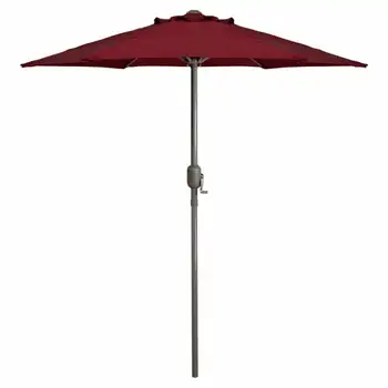 7,5 футов Открытый зонт для внутреннего дворика с рукояткой для защиты от Солнца, Пляжный зонт для поддержки и удержания, Дождевик для Сада