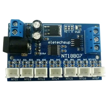 7-канальный RS485 NTC Датчик температуры Для измерения MODBUS RTU Безбумажный Регистратор PLC NT18B07
