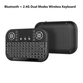 A8 Мини Bluetooth клавиатура 2,4 G Двухрежимная портативная накладная мышь с подсветкой, тачпад, пульт дистанционного управления для Windows Android TV