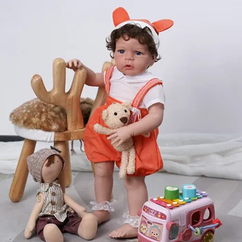 ADFO 60 см 25 Дюйм(ов) Ов) Возрожденные Куклы Bebe Sandie Tollde с 3D Отделкой Под Кожу, Реалистичные Живые Куклы Для Новорожденных, Подарок Для Девочки