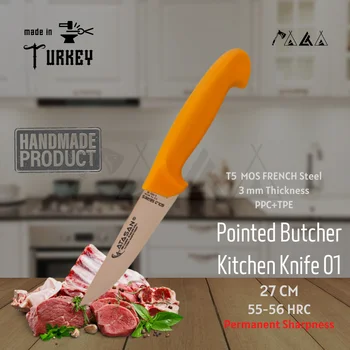 ATASAN Gold Series Заостренный Кухонный Нож Для Разделки Мяса 01 Стейк Мясо Ручной Работы Высококачественные Профессиональные Ножи для Шеф-поваров Из Нержавеющей Стали