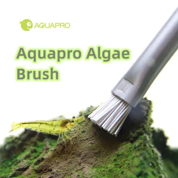 Aquapro Щетка для водорослей аквариумных рыбок Ландшафтный дизайн Щетка для чистки камней Водное растение из нержавеющей стали ADA Same Мощные водоросли