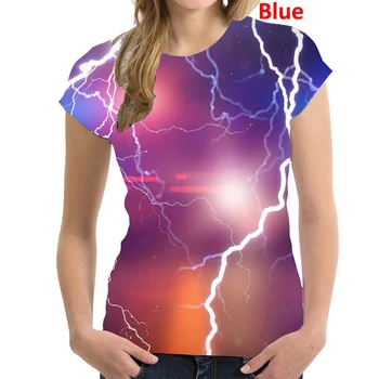 BIANYILONG / фирменная новинка, летняя удобная футболка, женская модная футболка с 3D принтом молнии и коротким рукавом, модные топы