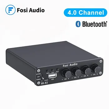 BS-A1 Bluetooth 50 Вт x4 Стерео Аудиоприемник Усилитель 4-Канальный Мини Hi-Fi Класса D Встроенный Усилитель USB-плеер для Домашнего Динамика