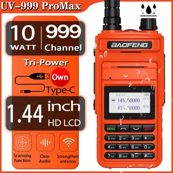 Baofeng UV-999 Pro Max 10 Вт 999CH Портативная рация UV999 Двухдиапазонная Портативная CB Радиолюбители FM-Трансивер Двухстороннее радио UV-5R