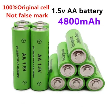 Batteries alcalines rechargeables 1.5V  AA 4800mAh  pour jouets mp3, lumière led, nouvelle marque, livraison gratuite
