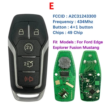 CN018122 Послепродажный ключ Для Ford Fusion Explorer Edge Mustang Mondeo Kuka 2013-2017 Брелок M3N-A2C31243300 49 Чип 315/433/902 МГц