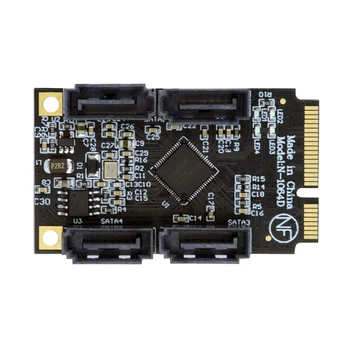 CY Mini PCI-E на SATA 3.0 Адаптер с четырьмя Портами Конвертер 6 Гбит/с Расширение жесткого диска PCI Express Card для SSD