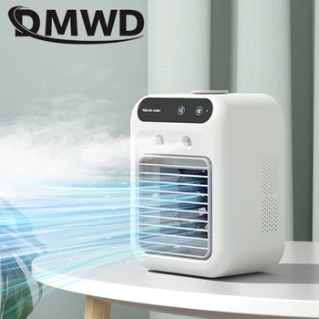 DMWD Mini USB Перезаряжаемый настольный вентилятор для кондиционирования воздуха, портативный распылитель тумана, Кондиционер для водяного охлаждения, Настольный кулер-увлажнитель