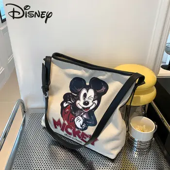Disney Mickey, новая сумка через плечо Унисекс, модная высококачественная женская сумка через плечо, повседневная универсальная женская сумка большой емкости