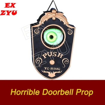 EXZYU Ring the Doorbell Реквизит для комнаты побега в реальной жизни Нажмите кнопку, чтобы открыть и осветить глаза зеленым цветом камерной комнаты