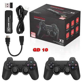 GD10 Игровая консоль 40000 + Игр 2,4 G Беспроводные Контроллеры 4K HD TV Ретро Игровая консоль 50 Эмулятор Игровой Джойстик для PS1/GBA/DC