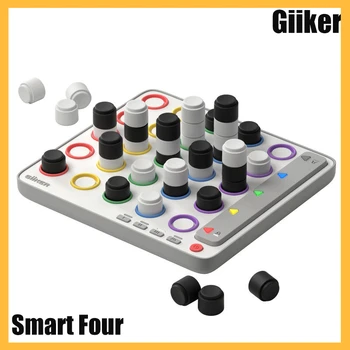 GiiKER Smart Четыре Красочных 3D электронных 4 в ряд с интеллектуальной игровой доской на базе искусственного интеллекта для родителей и детей