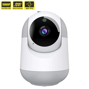 HD Беспроводная IP WiFi Камера Умный Дом CCTV 360 PTZ Автоматическое Отслеживание Камеры видеонаблюдения Защита Безопасности В Помещении 1080P Baby Kamera