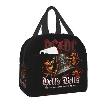 Hells Bells AC DC Ланч-сумка Для Мужчин И Женщин, Кулер, Термоизолированный Ланч-бокс для Детей, Школьные Сумки для Путешествий на открытом Воздухе, Сумки для Пикника